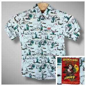 Dixxon Flannel Company Shirt Mens XS Desert Bloom Party Wear Blend Pearl Snap‎